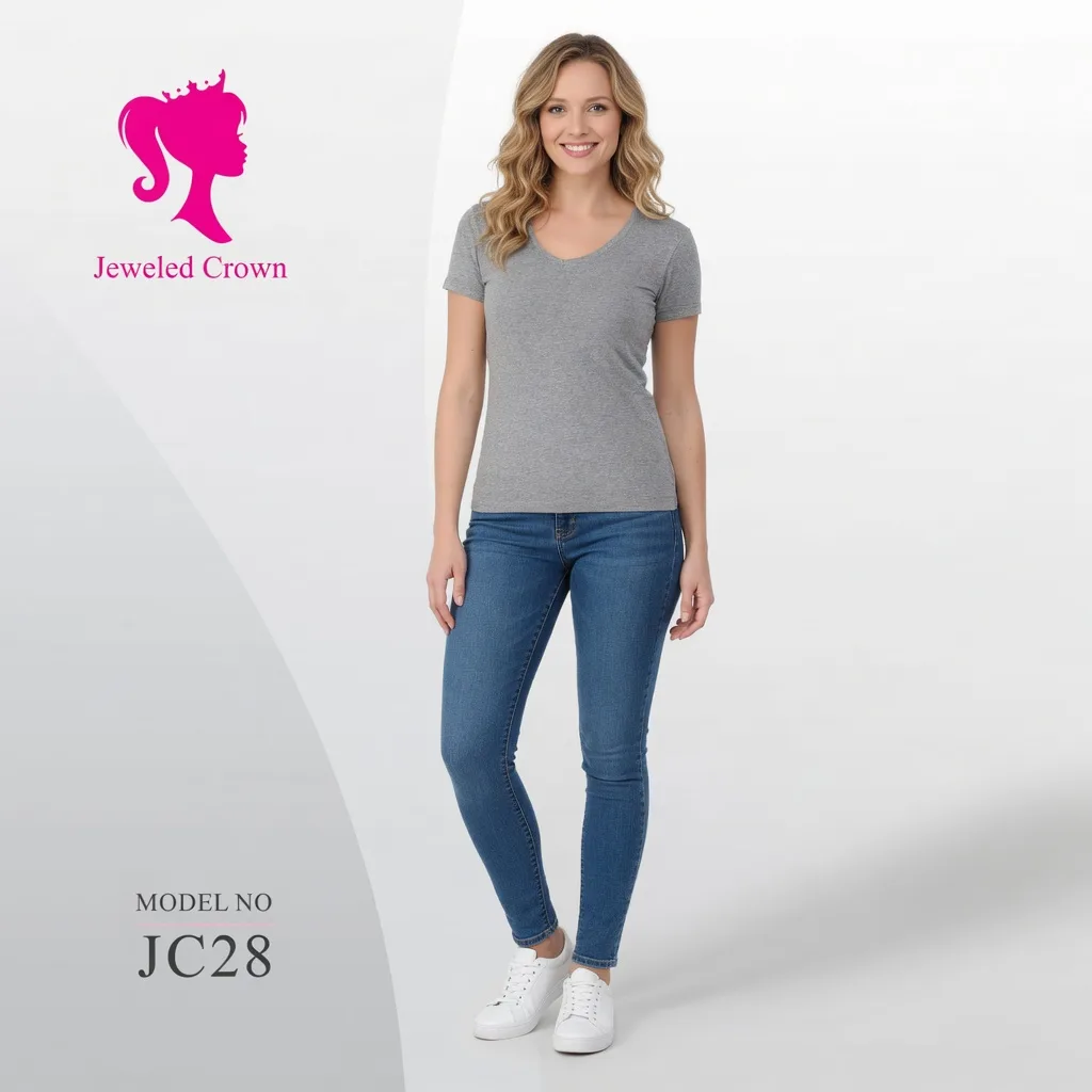 V-Neck Tee Grey