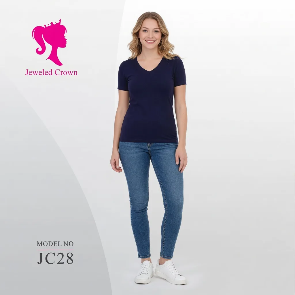 V-Neck Tee Navy blue