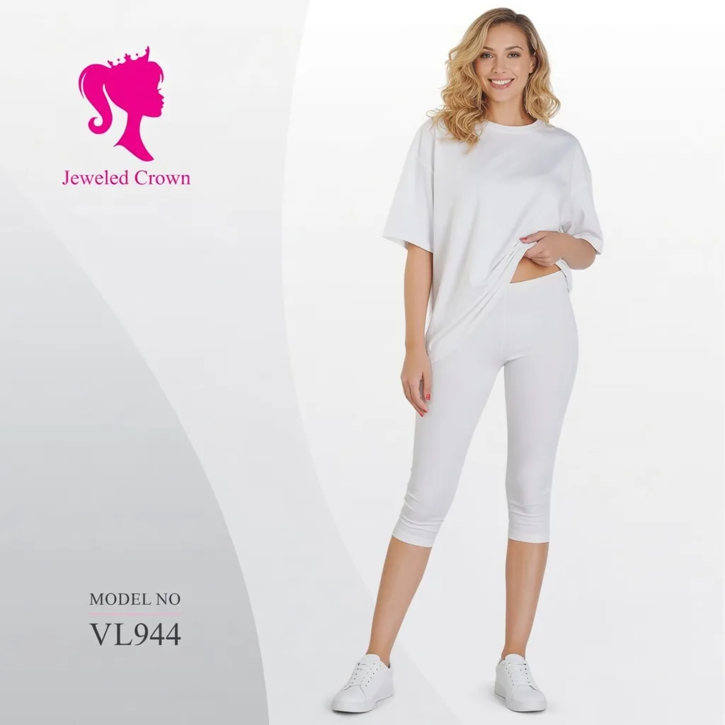 Three Quarters Legging White